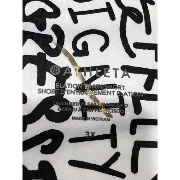 NWT ATHLETA Elation Train Short Sz 3X White Black PRIDE - Picture 5 of 7